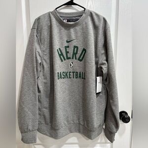 Nike Gray Dri Fit Crewneck Wisconsin Herd Basketball Sweatshirt, NWT, Large Tall